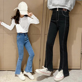 Noua primăvară, toamnă, blugi pentru copii, pantaloni evazați, pantaloni evazați, ocazional pentru copii, pantaloni de blugi pentru adolescenți, blugi lungi cu talie elastică