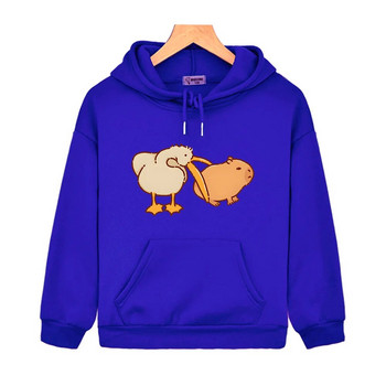 Πελεκάνος και Capybara Hoodies Πολύ χαριτωμένο φούτερ για αγόρι κορίτσι με μακρυμάνικο μπλουζάκια Παιδικά Παιδικά ρούχα Y2k Ρούχα πουλόβερ για παιδιά