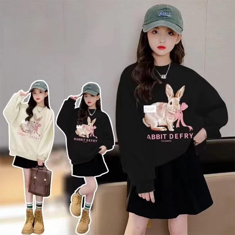 Îmbrăcăminte pentru copii Pulover pentru fete primăvară și toamnă haine noi de toamnă pentru copii cu mâneci lungi pentru fetițe, toamnă largi, la modă