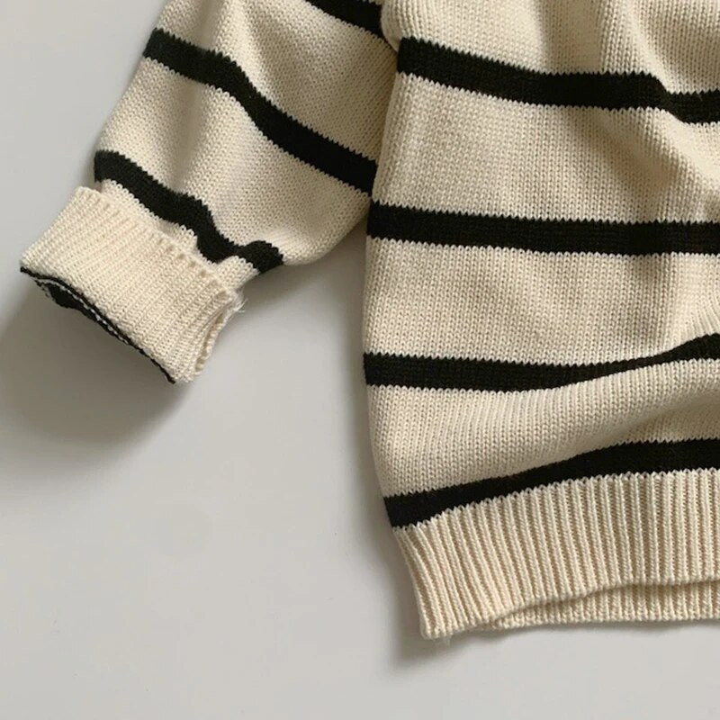 Pletena pletena odjeća za djecu Dječaci Djevojčice Pulover na pruge Jesen Proljeće Dječji pleteni pulover džemperi