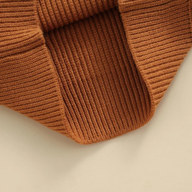 Žiemos vaikams megzti megztiniai kūdikiams mergaitėms berniukams laisvalaikio iškirptė stora ilgomis rankovėmis kieta šonkauliai megztinis Vaikiški drabužiai trikotažas