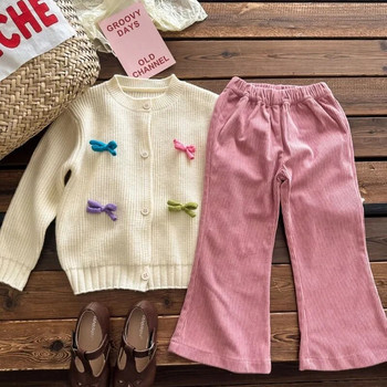 Детско облекло, нов пуловер за момичета, есен, зима, плетен моден топ, мек свободен универсален сладък, прекрасен пуловер за момичета