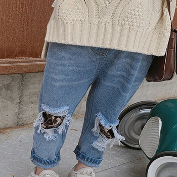 Детски панталони 2023 Есен Нова корейска версия Ново момиче в японски стил Ежедневни дънки с прави крачоли с триизмерна кройка