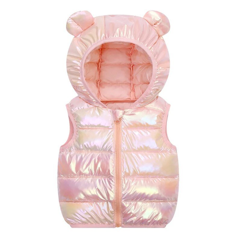Toamnă 2023, noi, băieți, fete, veste încălzite, vestă pentru copii, îmbrăcăminte strălucitoare, vestă pentru copii, vestă, vestă, din bumbac, cu glugă