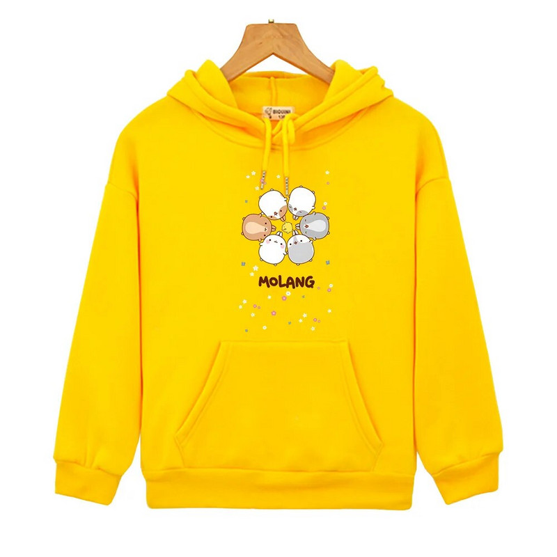 Molang i Piupiu majice s kapuljačom za tinejdžerice Dječje majice sa slatkim zečevima Kawaii puloveri Anime proljeće Dječja odjeća za dječake