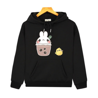 Molang and Piupiu Cartoon Sense of Design Hoodies Παιδικά Kawaii Rabbit Ρούχα Φούτερ για έφηβες για κορίτσια Μόδα Φθινοπωρινά χειμωνιάτικα μπλουζάκια