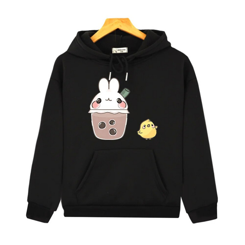 Molang and Piupiu Cartoon Sense of Design Hoodies Παιδικά Kawaii Rabbit Ρούχα Φούτερ για έφηβες για κορίτσια Μόδα Φθινοπωρινά χειμωνιάτικα μπλουζάκια