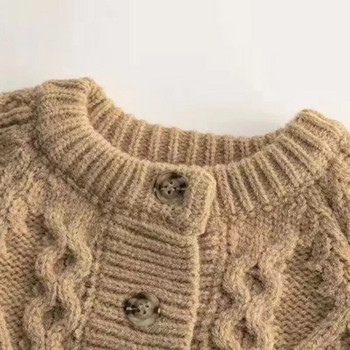 Модна плетена жилетка за бебе, момиче, момче, Детски пуловер за бебета и малки деца Есен Зима Пролет Трикотаж Палто Бебешки дрехи 1 3 5 6 г