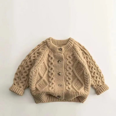 Moda Bebeluș Fetă Băiat Tricot Cardigan Sugar Copil Copil Pulover Toamnă Iarnă Primăvară Tricoturi Palton Haine pentru bebeluși 1 3 5 6A