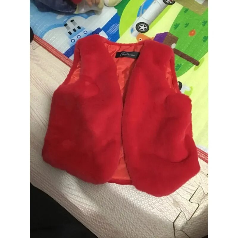 Μόδα για κορίτσια χειμώνα Faux Fur Γιλέκο Bay Παιδικά Εξωτερικά Ενδύματα Βρεφικό Ζεστό Γιλέκο Μικρό Κορίτσι Φθινοπωρινά Ρούχα Παλτό Μπουφάν