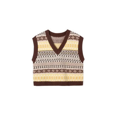 Beebitüdrukute kampsunid Beebitüdrukute lillelised varrukateta kootud pullover Vest Beebipoiste kampsunid Vest Lastele Väikelapse kevad-sügis ülerõivad