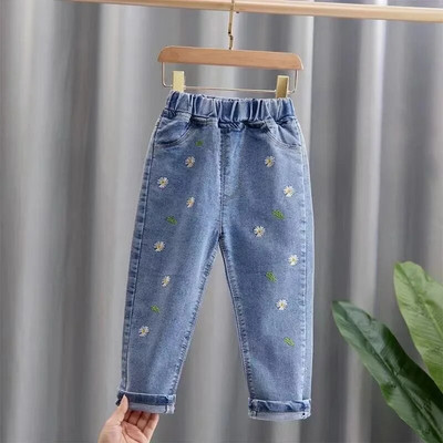 New Kids Baby Girls Casual Clothes Jeans Trousers Toddler Infant Denim Clothing Pants Children Bottoms 1 2 3 4 5 6 7 Years