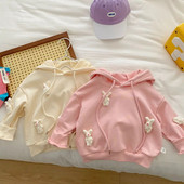 Hanorace cu iepuraș de desene animate de toamnă pentru copil, fetiță, copii, haine din bumbac, primăvară, fete, hanorace, pulover pentru copii, 1-6 ani