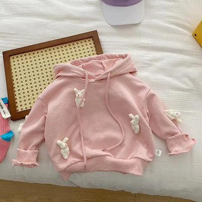 Hanorace cu iepuraș de desene animate de toamnă pentru copil, fetiță, copii, haine din bumbac, primăvară, fete, hanorace, pulover pentru copii, 1-6 ani