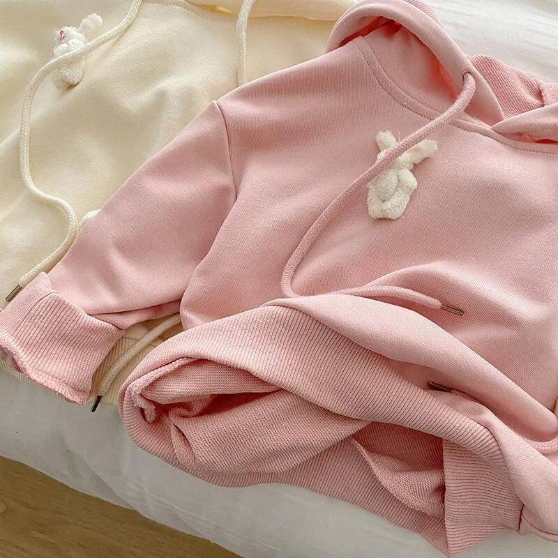 Hanorace cu iepuraș de desene animate de toamnă pentru copil, fetiță, copii, haine din bumbac, primăvară, fete, hanorace, pulover pentru copii, 1-6 ani