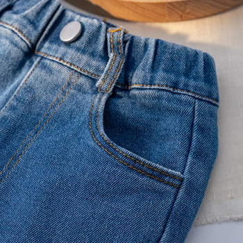 Пролетни и есенни дънки за момичета 18M-8Y Детски дантелени кльощави панталони Бебешки широки панталони Модни ежедневни панталони