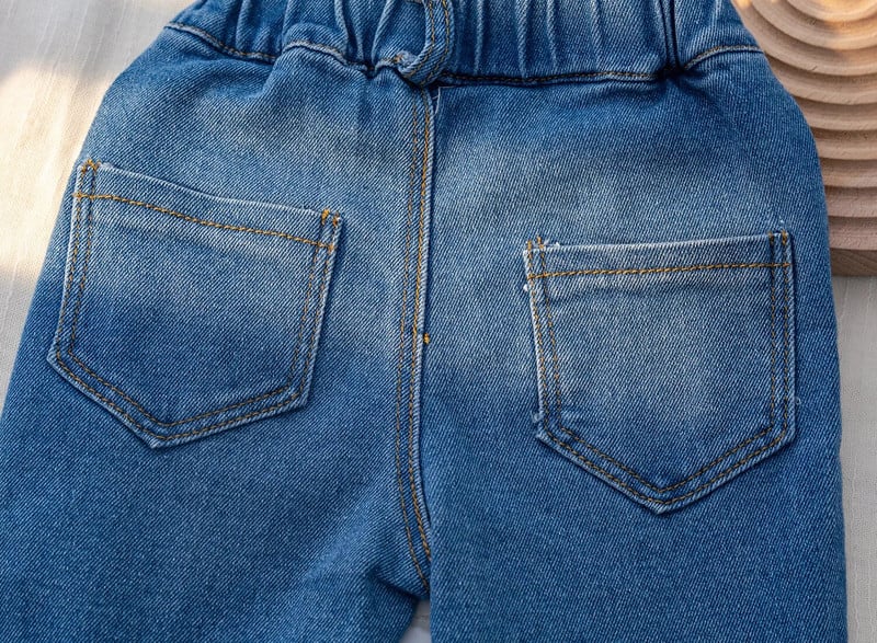 Blugi de primăvară și toamnă pentru fete 18M-8A Pantaloni evazați din dantelă pentru copii Pantaloni largi pentru bebeluși Pantaloni casual la modă