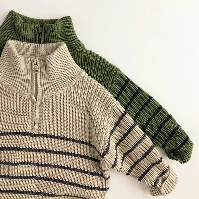Mažiems vaikams, berniukams, mergaičių megztiniai šilti stori megztiniai ilgomis rankovėmis su užtrauktuku megztiniai megztiniai Paltai Drabužiai rudens žiema Drabužiai 1-7 m.