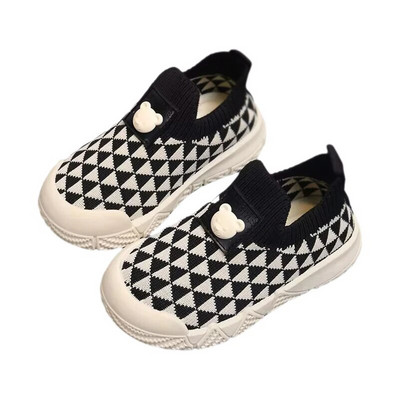 Tavaszi őszi totyogó lányok fiúk tornacipő alkalmi kötött ruhával cipők csecsemőknek légáteresztő csúszásmentes puha aljú gyerekcipők gyerekeknek