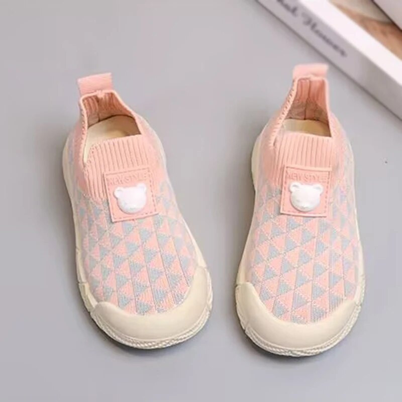 Tavaszi őszi totyogó lányok fiúk tornacipő alkalmi kötött ruhával cipők csecsemőknek légáteresztő csúszásmentes puha aljú gyerekcipők gyerekeknek