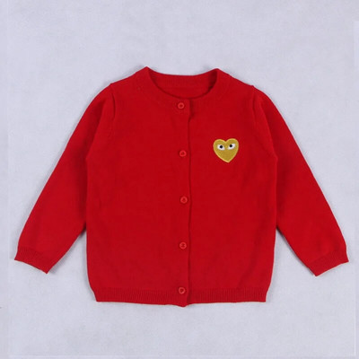 Pulover tricotat jachetă cardigan Sweet love heart imprimat băieți fete 0-7 ani Beibei primăvară toamnă modă sport îmbrăcăminte copii