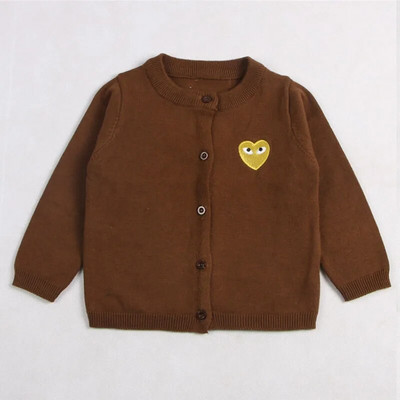 Pulover tricotat jachetă cardigan Sweet love heart imprimat băieți fete 0-7 ani Beibei primăvară toamnă modă sport îmbrăcăminte copii