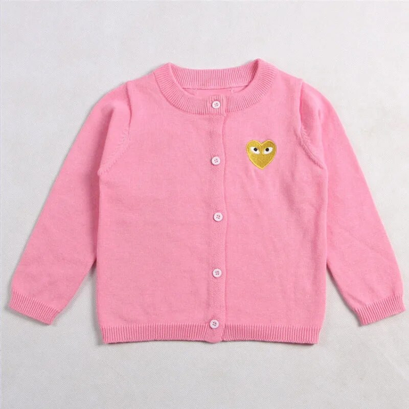Pleteni džemper kardigan jakna Sweet Love Srce s printom Dječaci Djevojčice 0-7 godina Beibei Proljeće Jesen Modna Sportska Dječja Odjeća