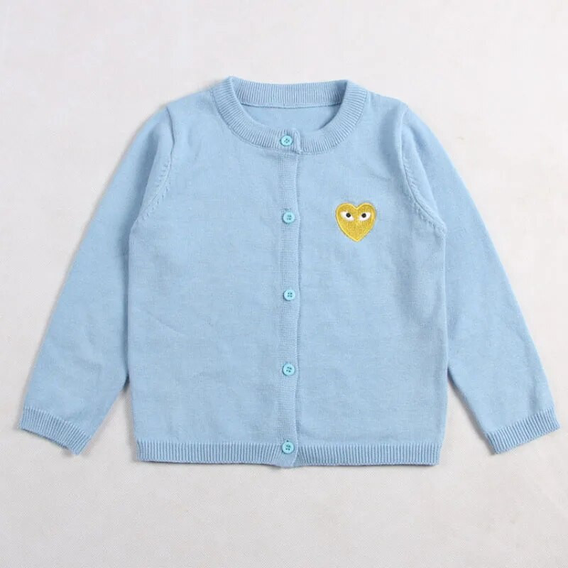 Pleteni džemper kardigan jakna Sweet Love Srce s printom Dječaci Djevojčice 0-7 godina Beibei Proljeće Jesen Modna Sportska Dječja Odjeća