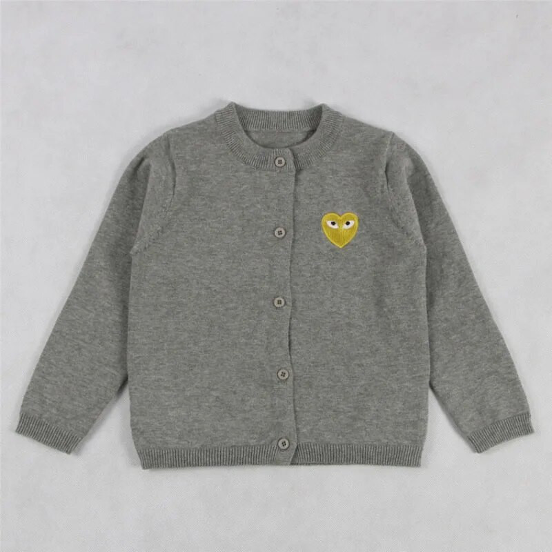 Pleteni džemper kardigan jakna Sweet Love Srce s printom Dječaci Djevojčice 0-7 godina Beibei Proljeće Jesen Modna Sportska Dječja Odjeća