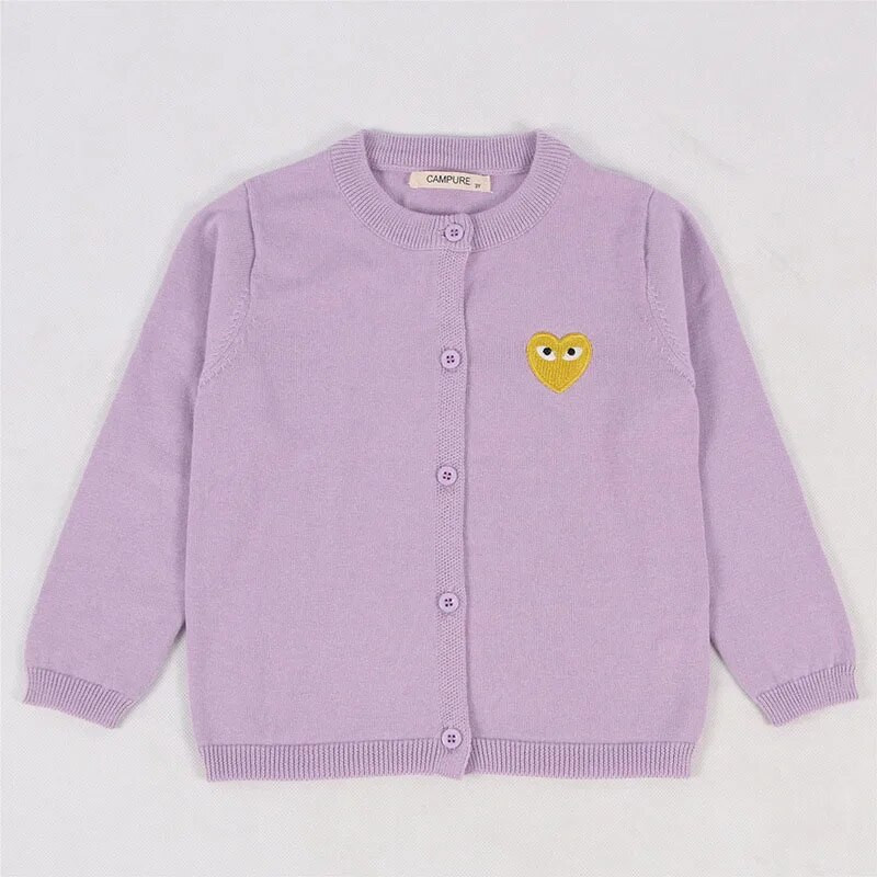 Pleteni džemper kardigan jakna Sweet Love Srce s printom Dječaci Djevojčice 0-7 godina Beibei Proljeće Jesen Modna Sportska Dječja Odjeća
