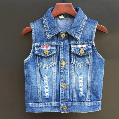 Vestă din denim pentru fetiță, cu desene animate, jachetă, haine, ținute pentru copii mici, broderii cu paiete, vestă pentru fete, îmbrăcăminte pentru copii, îmbrăcăminte exterioară