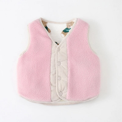 2023 Autumn Winter Casual Warm Jacket Tank Top for Boys and Girls 1-7 Year Old Beibei New Korean version Fashion Children`s Wear
