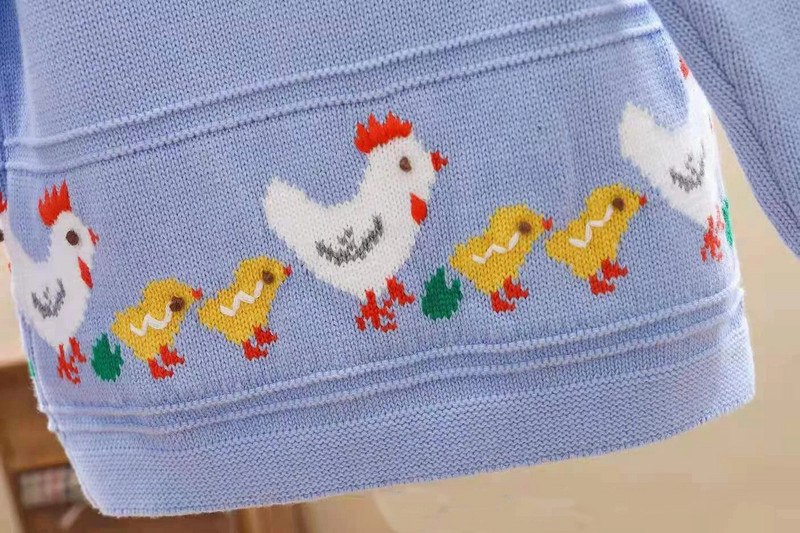 Little Maven 2023 Bebeluși Fete Haine de toamnă Pulover albastru cu Puișcă minunată New Fashion Topuri pentru copii 2-8 ani