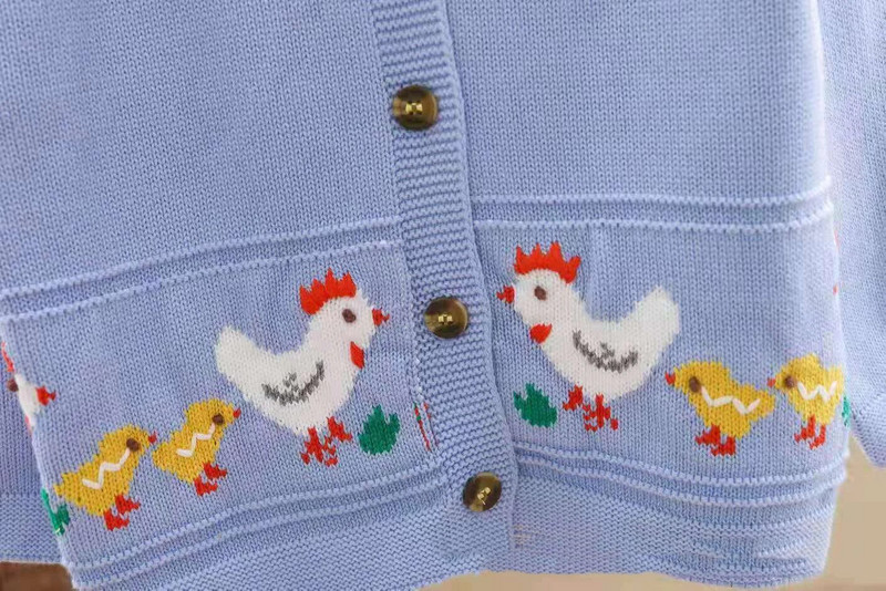 Little Maven 2023 Bebeluși Fete Haine de toamnă Pulover albastru cu Puișcă minunată New Fashion Topuri pentru copii 2-8 ani