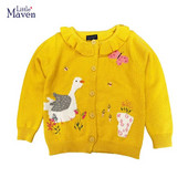 Little maven Prekrasan dječji pulover Proljetni i jesenski kardigan s patkom i leptirom, mekan i udoban za djecu, dječje majice
