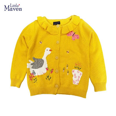 Little Maven Lovely Kids Kampsun Kevadine ja Sügisene multikas Duck Butterfly Kardigan Pehme ja mugav lastele Top Lastele