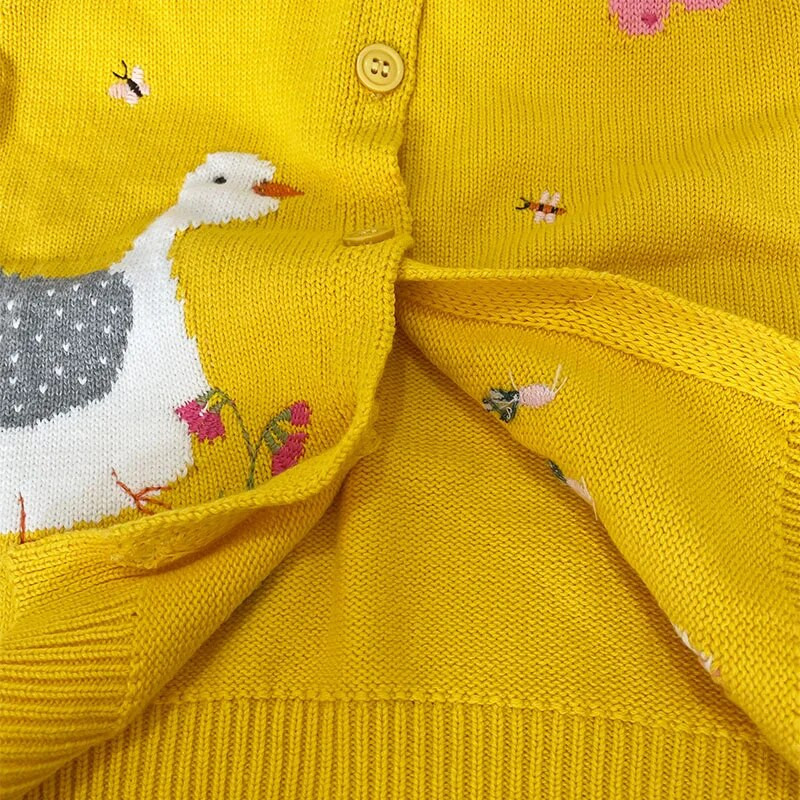 Little maven Prekrasan dječji pulover Proljetni i jesenski kardigan s patkom i leptirom, mekan i udoban za djecu, dječje majice