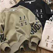 Nova jesenska velika dječja majica Proljetni dječaci Djevojčice Puloveri dugih rukava Dječja pamučna sportska odjeća Ležerna gornja odjeća 4-14 godina