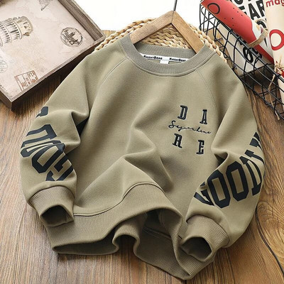 Nova jesenska velika dječja majica Proljetni dječaci Djevojčice Puloveri dugih rukava Dječja pamučna sportska odjeća Ležerna gornja odjeća 4-14 godina