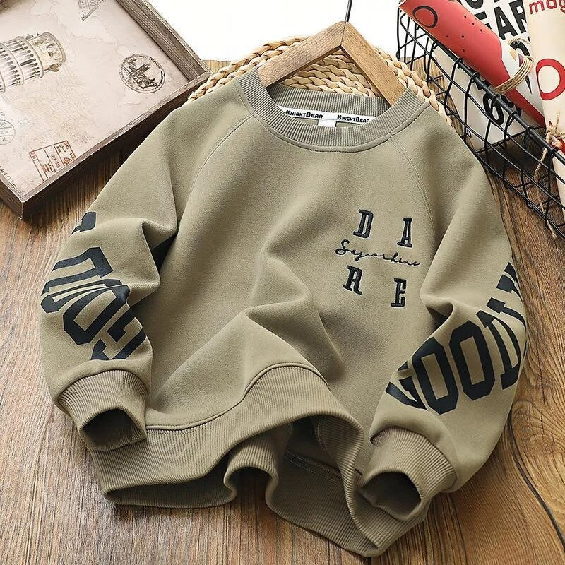 Nova jesenska velika dječja majica Proljetni dječaci Djevojčice Puloveri dugih rukava Dječja pamučna sportska odjeća Ležerna gornja odjeća 4-14 godina