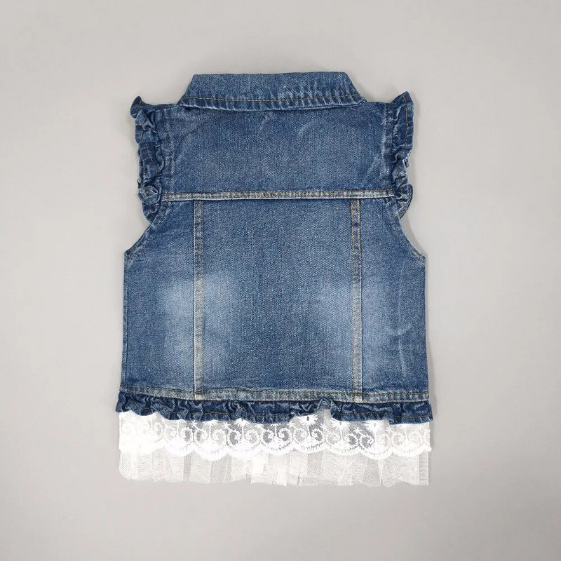 1-10T Dječji traper prsluk Babe Jeans jakna Ležerna gornja odjeća Dječja odjeća Proljeće Jesen Bebe odjeća Dječji prsluci Toldder Topovi