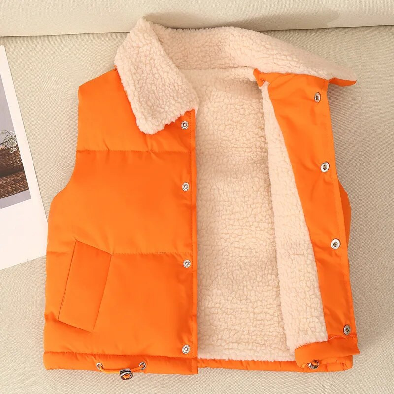 Βρεφικό Παιδικό Χοντρό Γιλέκο Χειμερινά Μπουφάν Κοριτσίστικα Εξωτερικά Ενδύματα Καραμέλα Χρώμα Plus Βελούδινο Μπουφάν για αγόρια Κοστούμια Ζεστό παλτό Μικρό παιδικό γιλέκο
