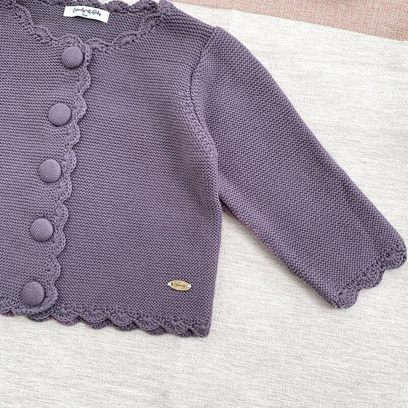 Jesen Zima Djemper za zagrijavanje Džemper Kaput za bebe Pleteni kardigani s okruglim izrezom Novorođenčad Pamučne jednobojne jakne sa dugim rukavima