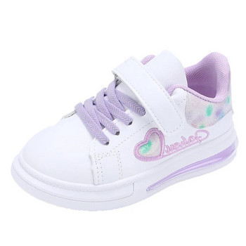 Детски обувки Момиче Малки бели обувки Нови кожени единични обувки Момче Универсални маратонки Модни обувки с мека подметка Ежедневни обувки Zapatillas