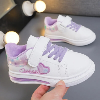 Gyerekcipő Lány Kis fehér Cipők Új bőr Egyszemélyes Cipők Fiú Sokoldalú Cipők Cipő Divat Puha Talpú Alkalmi cipők Zapatillas