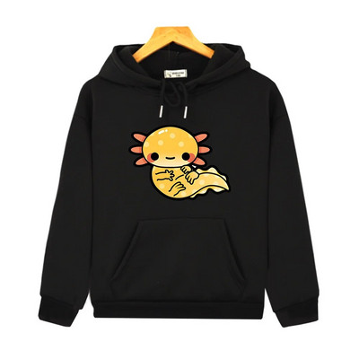 Drăguț Golden Axolotl Salute Hanorace Kawaii Graphic Hanorace Haine pentru copii Fete Y2k Sudadera Băieți cu mânecă lungă Pulovere unisex