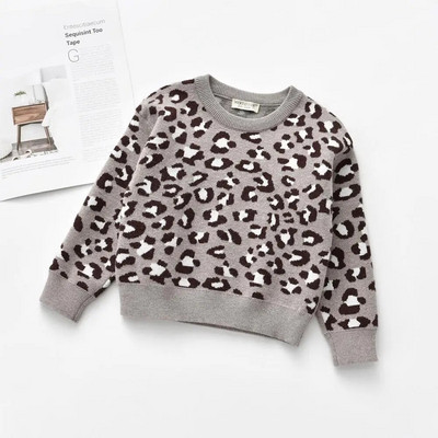 Pulover tricotat pentru fetiță, băiat, 100% bumbac, toamnă, iarnă, primăvară, sugar, copil mic, pulover leopard, pulover din lână pentru bebeluși, haine