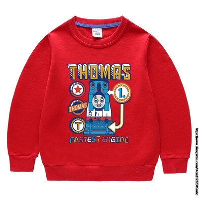 THOMAS Fashion Бебешки суичъри за момчета Памучен принт Детски дрехи Пуловери за момичета с дълъг ръкав Подарък за рожден ден