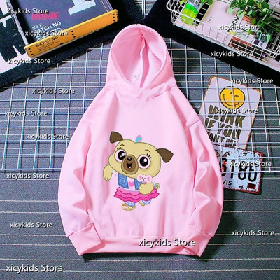 Dukserice s kapuljačom za slatke djevojke Smiješne animacije Crtani ispisi čipsa i krumpira Dječja majica s kapuljačom Jesen Zima Dugih rukava Slatka majica s kapuljačom za bebe