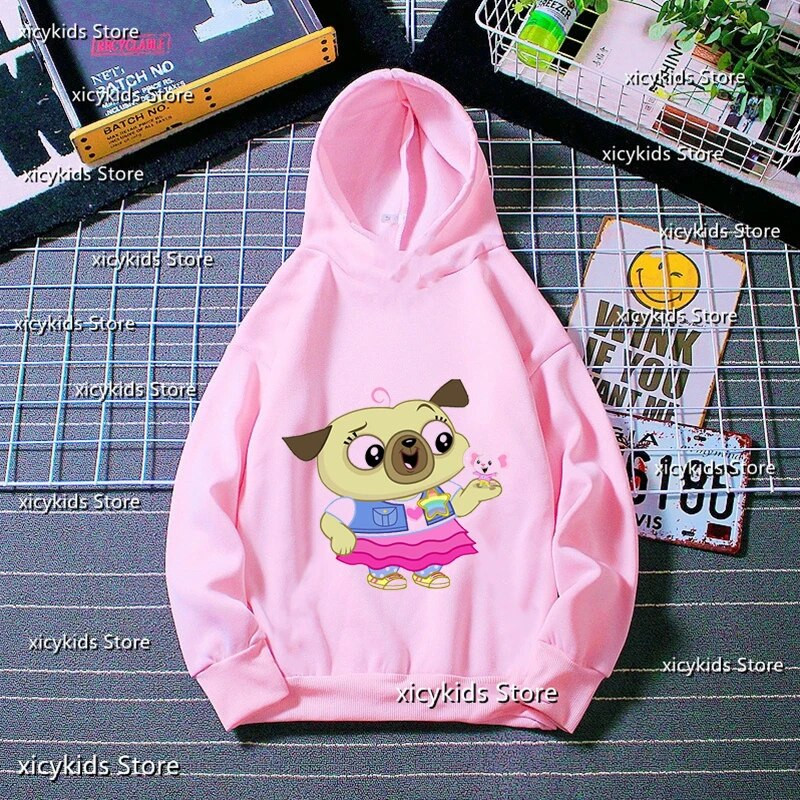 Dukserice s kapuljačom za slatke djevojke Smiješne animacije Crtani ispisi čipsa i krumpira Dječja majica s kapuljačom Jesen Zima Dugih rukava Slatka majica s kapuljačom za bebe